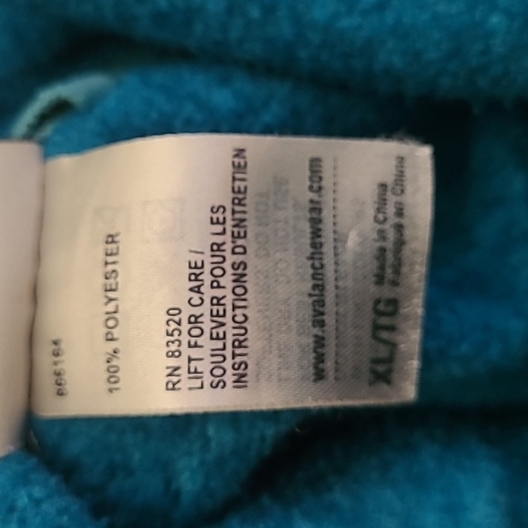 AVALANCHE blue green full zip front fleece jacket - Picture 4 of 13